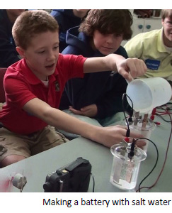 Making a battery with salt water